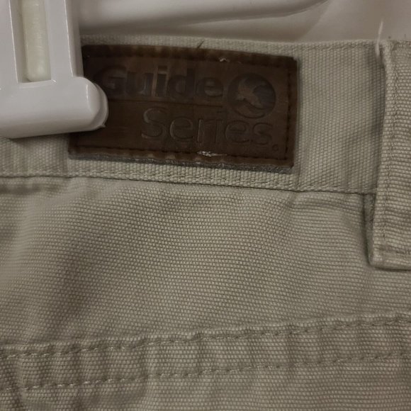 Guide Series Mens 38 Khaki Cotton Carpenter Cargo Outdoor Shorts 10" Inseam - Picture 9 of 11